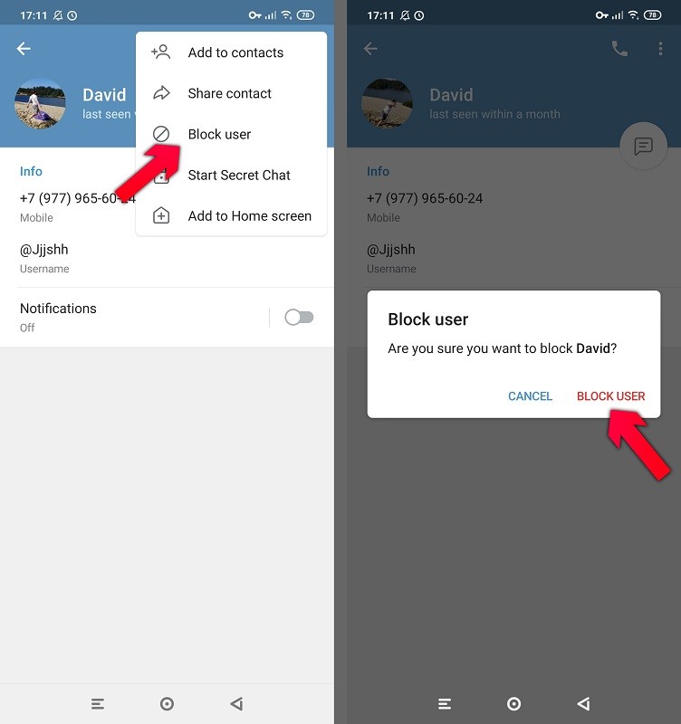 آموزش بلاک کردن کاربران در تلگرام+ نحوه مشاهده لیست افراد بلاک شده