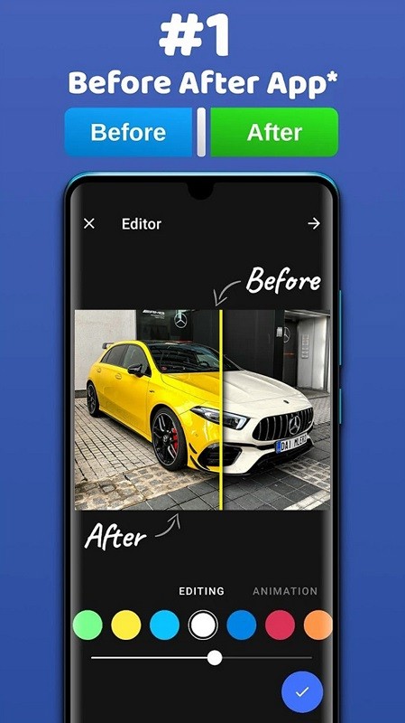 آموزش ساخت کلیپ از عکس قبل و بعد از ویرایش با Diff Before After app